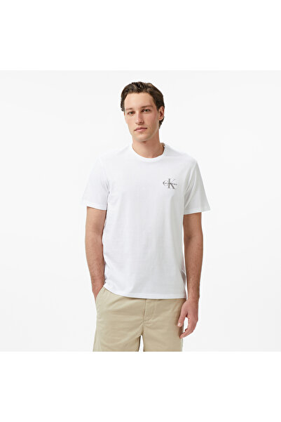 Calvin Klein 30S Jersey Classic Micro Mono Erkek Beyaz T-Shirt