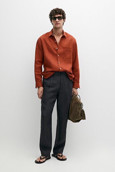 Massimo Dutti Melanj %100 keten total look pantolon