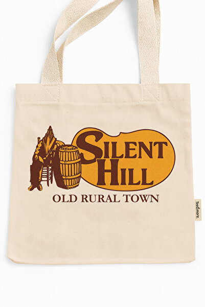 Tee&more. Silent Hill Old Rural Town Printed Canvas Tote Bag with Velcro and ...