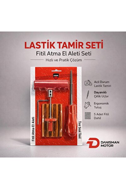 Guardian Lastik Tamir Seti – Fitil Atma El Aleti Seti, Acil Durum Lastik Yama...