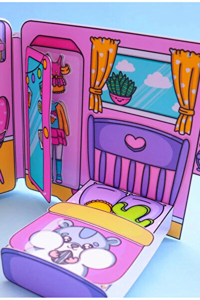 FARCY Kes-Yapıştır-Oyna Bebek Giydirme Karavan Kombin Oyunu