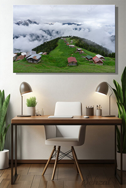 Şehzat Yatay Tekli Kanvas Duvar Tablosu Salon Mutfak Yatak Odası Ofis Rize Po...