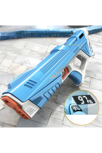 unbranded Pistol de Apă Electric Albastru – Automat, Rază Lungă, Fără Pompare...