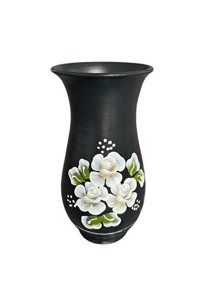 Ceramica Martinescu Vaza ceramica pentru flori, pictata manual, autentica