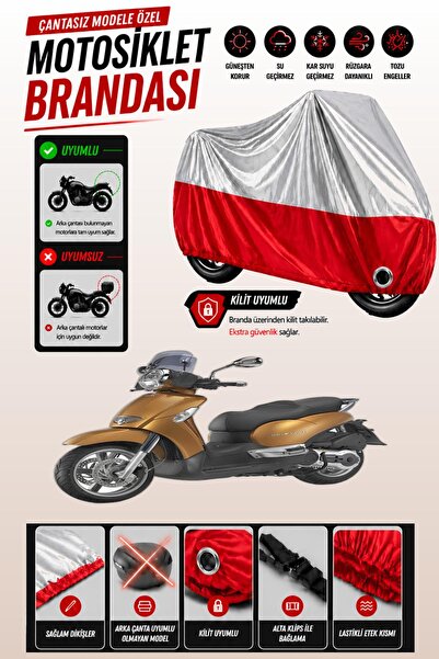 Cemku Twin غطاء محرك متوافق مع Aprilia Scarabeo 250 باللون الرمادي من الأعلى ...