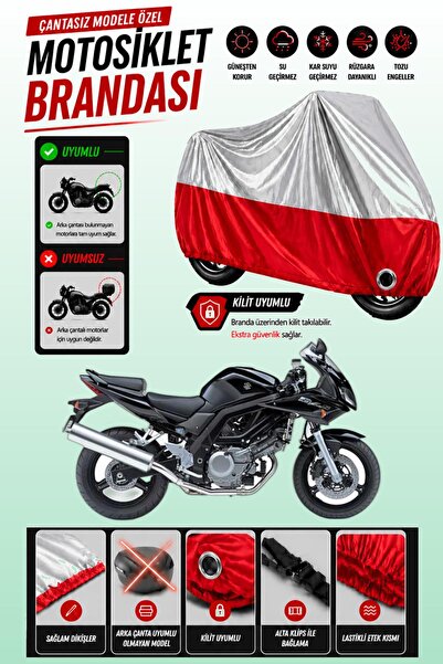 Cemku Twin غطاء محرك متوافق مع سوزوكي SV650S باللون الرمادي من الأعلى والأحمر...