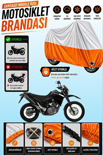Cemku Twin غطاء محرك متوافق مع Yamaha XT 660 R باللون الرمادي في الأعلى والبر...