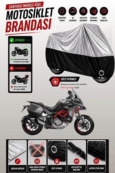 Cemku Twin Top Gray - Bottom Black Ducati Multistrada 1260 Touring Pack Compa...