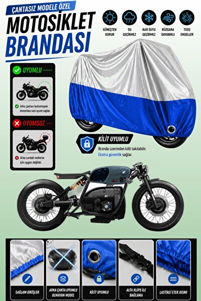 Cemku Twin Top Gray - Bottom Blue Bmw R 80 Compatible Engine Cover, Rear Bag ...