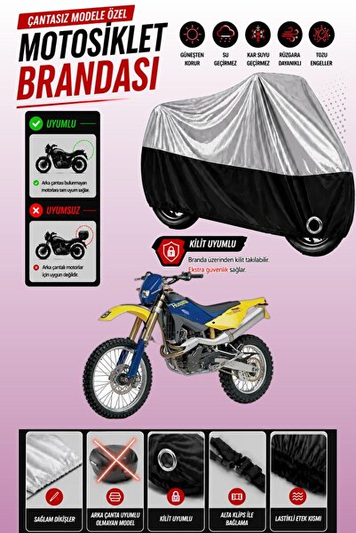 Cemku Twin غطاء محرك متوافق مع Husqvarna TE 610 باللون الرمادي من الأعلى والأ...