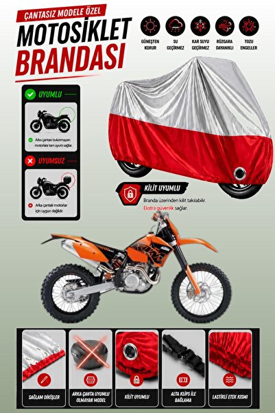 Cemku Twin غطاء محرك متوافق مع KTM 450 EXC باللون الرمادي من الأعلى والأحمر م...