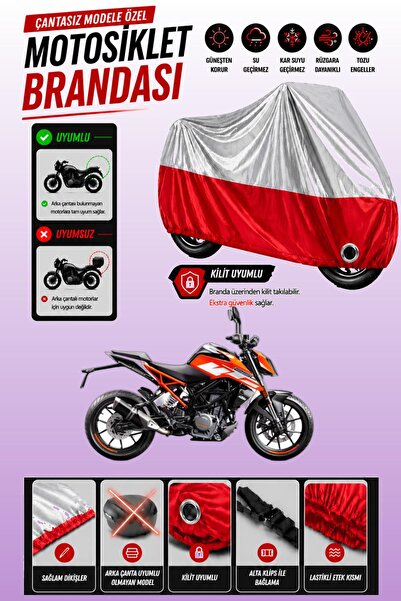 Cemku Twin غطاء محرك KTM 250 Duke متوافق مع نظام ABS باللون الرمادي من الأعلى...