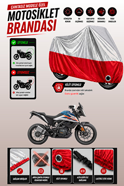 Cemku Twin غطاء محرك متوافق مع KTM 250 Adventure باللون الرمادي من الأعلى وال...