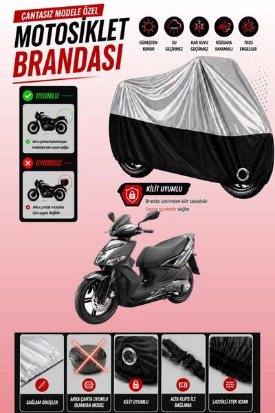 Cemku Twin Top Gray - Bottom Black Kymco Agility 16+ 150 Compatible Engine Co...