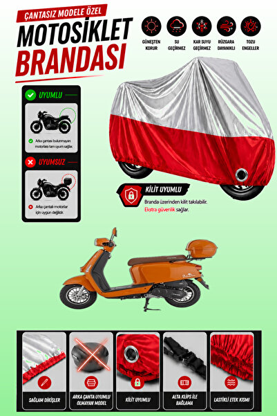 Cemku Twin Top Gray - Bottom Red Mondial Virago 50 Compatible Engine Cover, R...