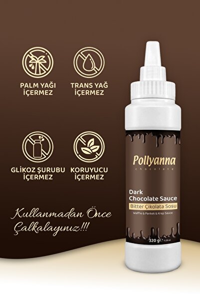 Pollyanna Bitter Çikolata Sos 320 Gr - Waffle & Pankek & Krep & Tatlı Sosu