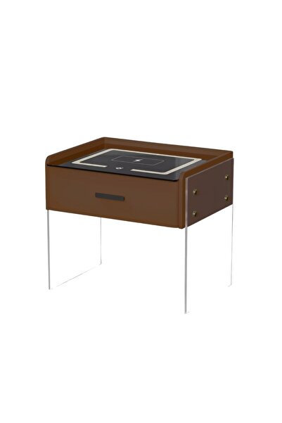Smart Heater & Cooler Noptieră inteligentă cu încărcare wireless, iluminare L...