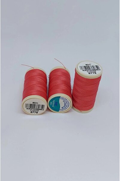 Nylbond Ekstra Sağlam Naylon Iplik - 8778 Gül Kırmızı, Boncuk, Takı Ipliği, Kopmayan Iplik 60 Metre