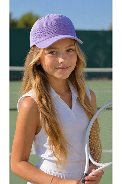 BALIENTE Lilac Cotton Mesh Cap Tenisci Girls' Hat 10-18 Years
