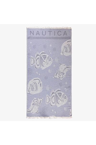Nautica Unisex Lacivert Desenli Havlu