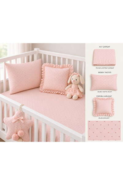 Ozz Baby %100 Pamuk Ranforce Park Yatak Anne Yanı Lastikli Bebek Çarşafı (70X...