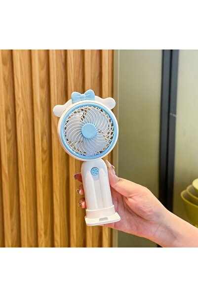 Livava Şarjlı El Vantilatörü Fiyonklu Masaüstü Taşınabilir Mini Fan