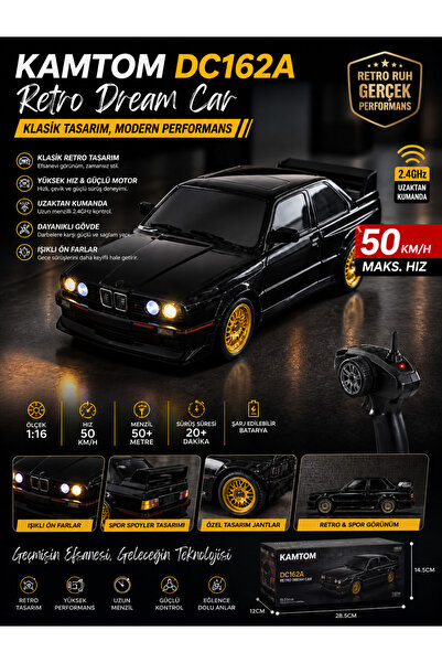 TRUST STORE DC162A Retro Dream Car 1:16 4x4 Drift Uzaktan Kumandalı Araba 50 ...
