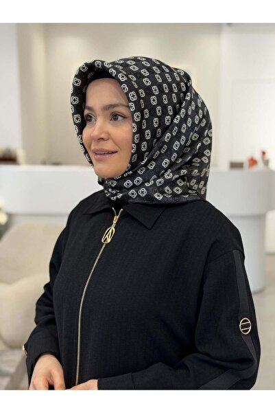 Aker Monogram Desen 2026 %100 Saf İpek Sura Eşarp