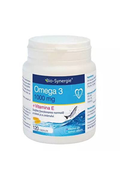 Bio Synergie Omega 3 ulei de somon + vitamina E, 120 capsule