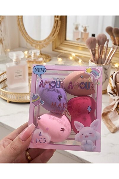 Kokoş AMOUR MAKYAJ SÜNGERİ ARMUT 4'LÜ