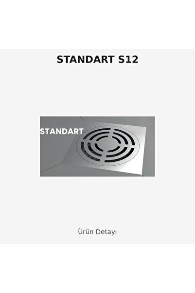 Standart Yer Süzgeci 10x10 cm Satine Inox Yan.Çık.Ø50mm