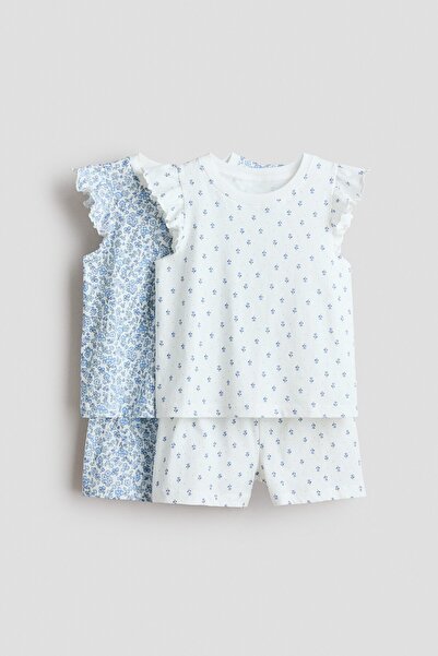 H&M 2'li Volan Kollu Pijama Takımı