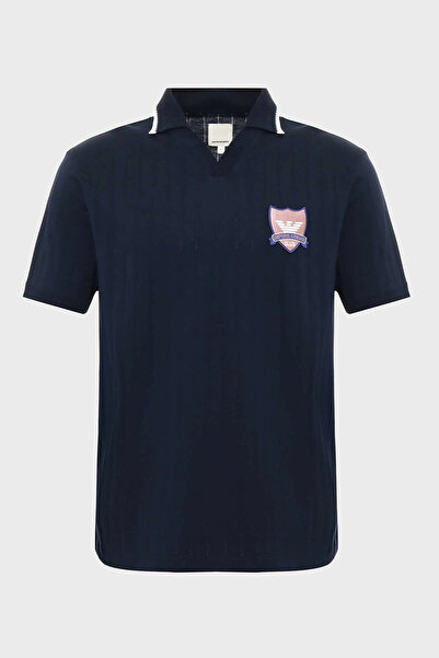 Emporio Armani % 100 Pamuk Şeritli Örgü Polo Erkek POLO EM004780 AF23047 FB392