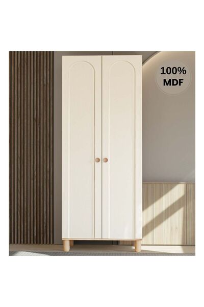 comiet Papatya 2 Kapak Mdf Ayaklı Tasarım Gardırop