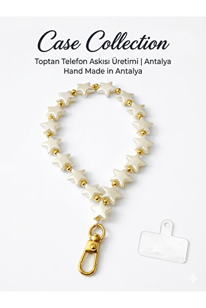 Case collection Telefon Askısı Telefon İpi Boncuklu Charm İncili Bileklik Apa...
