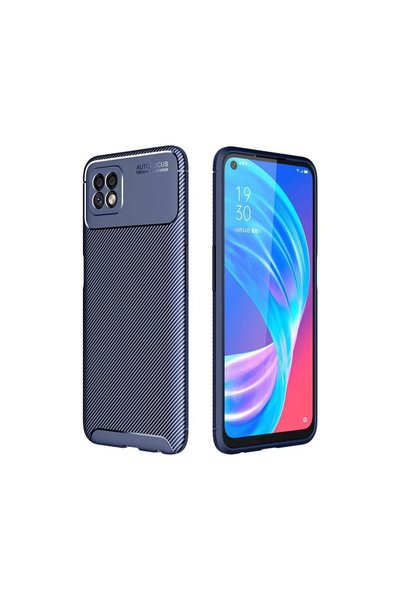 lemontti Husa Oppo A72 Carbon Fiber Blue