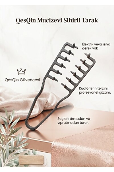 QesQin Saç Şekillendirici Tarak Hacim Veren Kolay Fön Etkili Dolaşık Açıcı Pr...