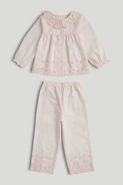 MOTHERCARE بيجامات وردية مطرزة