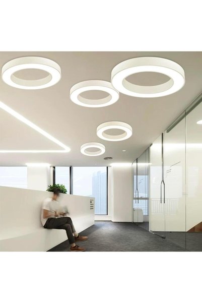 LEKOLED DEKORATİF HALKA ARMATÜR 40CM NATURAL IŞIK 4000K