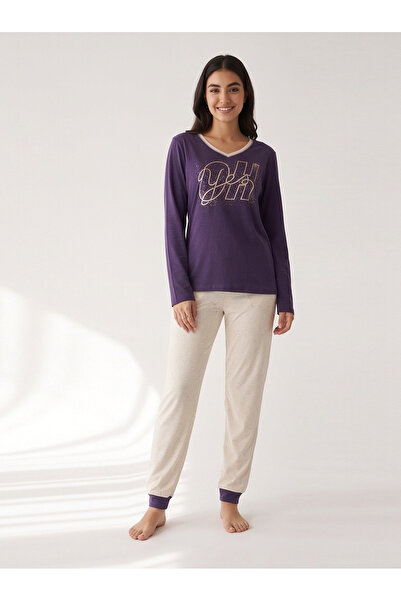 Bousni 2 Piece Shirt and Pajama Cotton Outfit, Soft Summer Loungewear/ Nightwear