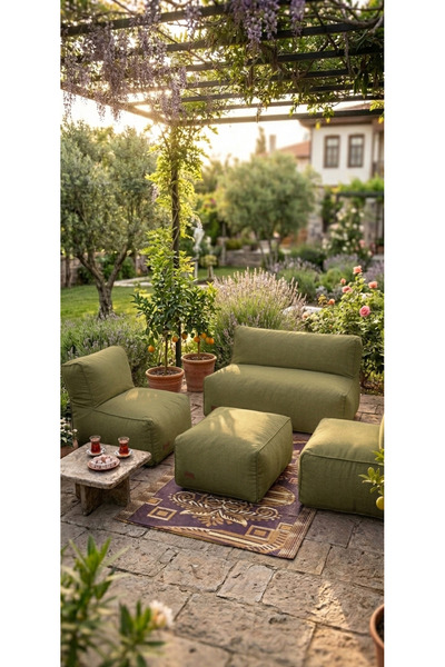 PATARA HOME Velvet Serisi Armut Bahçe Mobilyası, Balkon Takımı Su Geçirmez Ku...