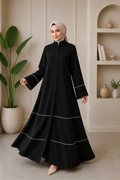 MODAASİ Kıl Biye Detaylı Premium Abaya Ferace
