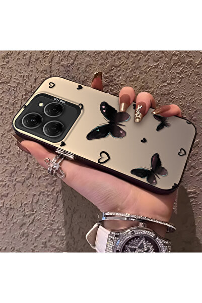 PATTERNOVA Tecno Spark 20 Pro 4G/5G Uyumlu Nazarik Kelebek Desenli, Tam Kapla...