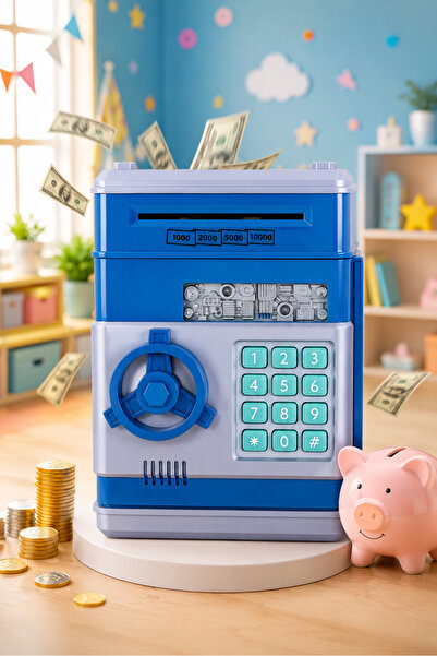 Torcello Otomatik Para Çeken Şifreli Kumbara Çocuklara Özel ATM Tasarımlı Kasa
