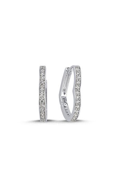 Merano Design Shape Rhodium Küpe