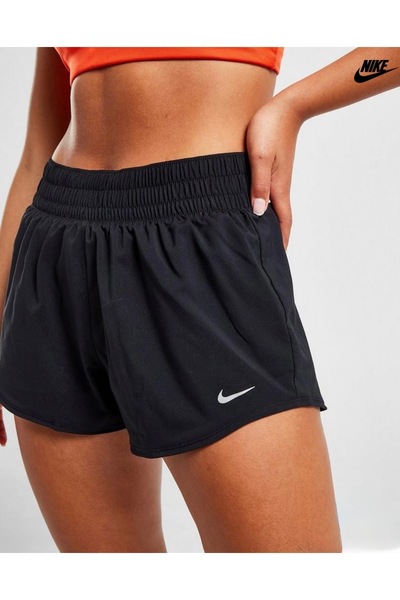 Nike One Women's Dri-Fit Mid-Rise 3" Brief-Lined Shorts Siyah Kadın Spor Şort
