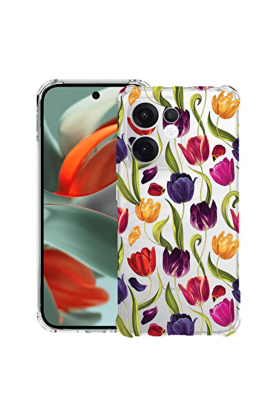 bestcase Αντικραδασμική Θήκη για OPPO Reno13 F / FS, Φλοράλ - Σχέδιο Τουλίπας...