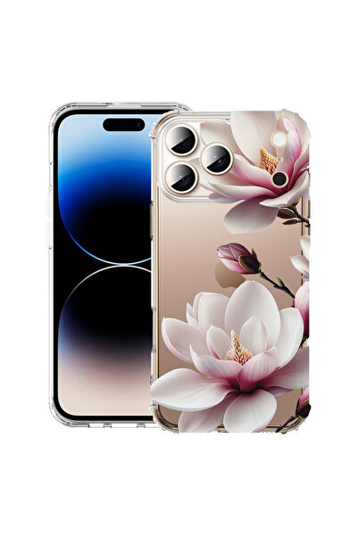 bestcase Husă Antișoc pentru Apple iPhone 17 Pro, Florală - Magnolie Roz, 205...
