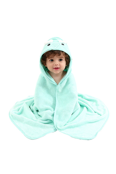 Choice1 Green Elephants 1 Cute Cartoon Animal-Shaped Bath Towel, Quick-Drying...