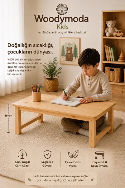 Woodymoda Premium Çocuk Masası – Minik Kaşiflerin İlk Masası
